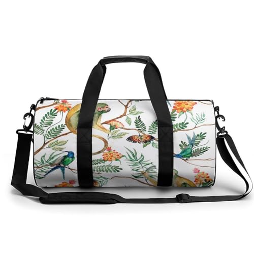Sac de sport gym papillon singe 45x23cm bagage cabine week-end