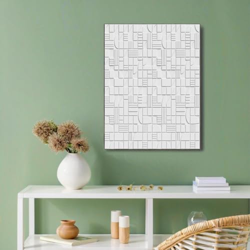Tableau minimalisme nordique géométrique salon gris clair