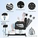 Seogwisam Pedicure Chair No Plumbing, 360° Swivel Hydraulic Reclining Pedicure Chair with Foot Spa & Adjustable Footrest, for Nail Tech, Spa (Silver)
