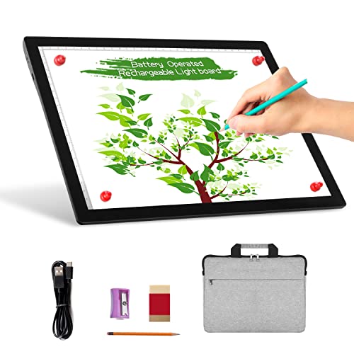 A3 Light Box, Elice Wireless Battery LED Light Pad With Stand Rechargeable 6 Adjustable - View #8