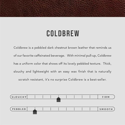 Image of Portland Leather Goods Women's Mini Bifold Wallet - Slim, Palm-Sized Design with Secure Snap Closure, 2 Card Slots, 2 Cash Slots & Zippered Coin Pocket - Coldbrew