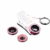 Sincewe 4 en 1 Smartphone Objetivos Kit con Flash LED Light para iPhone; Samsuang, Huawei, Xiaomi