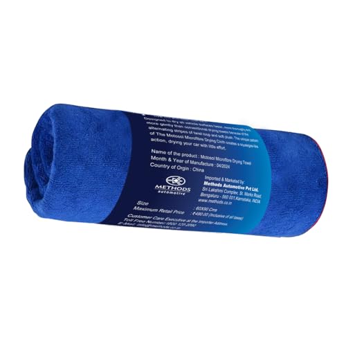 Image of Microfiber Drying Towel (Pack of 1) | Car Detailing Cloth for Cars, SUVs | 60x90 cm Extra Large | 440 GSM Ultra Thick & Absorbent | Twist Loop Hybrid Weave | Scratch Lint & Streak-Free