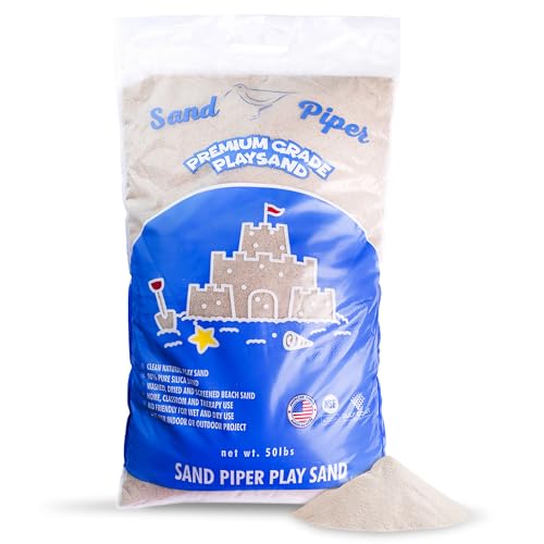 Sandpiper Multiuse Play Sand for Kids, Silica Sand for Sandbox Sand Table Areas, 50 Lbs