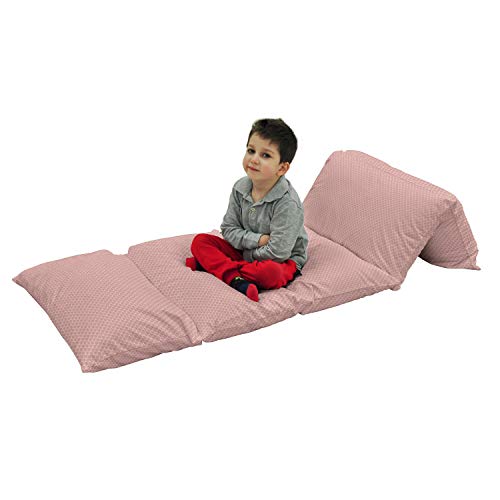 Lunarable Damask Floor Pillow Lounger Cover, Victorian Ornate Feminine Pattern Old Fashioned Repeated Curly Floral Leaves, Nap Mat Printed Fabric Case for 5 Pillows, 88