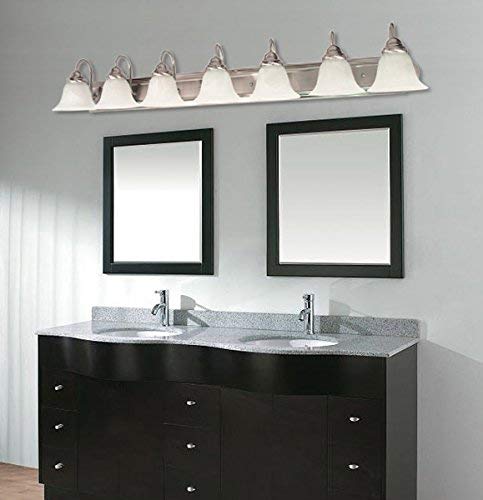 Image of Nuvo Lighting 60 /291 Traditional Seven Light Vanity from Ballerina Collection in Pwt, Nckl, B /S, Slvr. Finish