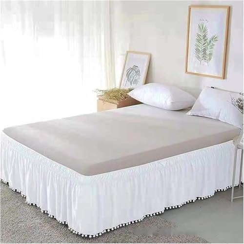 Falda de cama con bordes elásticos para mantener el dormitorio impecable 3