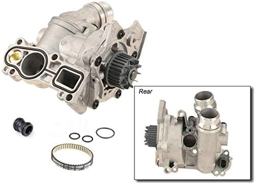 Aluminum Water Pump + Sensor + Cooler Union + Belt Replacement for VW Jetta Passat CC Eos Tiguan Audi A3 A4 A6 2.0T EA888 Gen.2