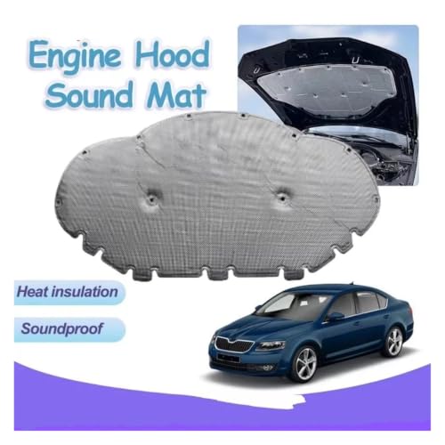Isolant thermique ignifuge en aluminium pour capot Skoda Octavia Scout 2021-2024 - 3