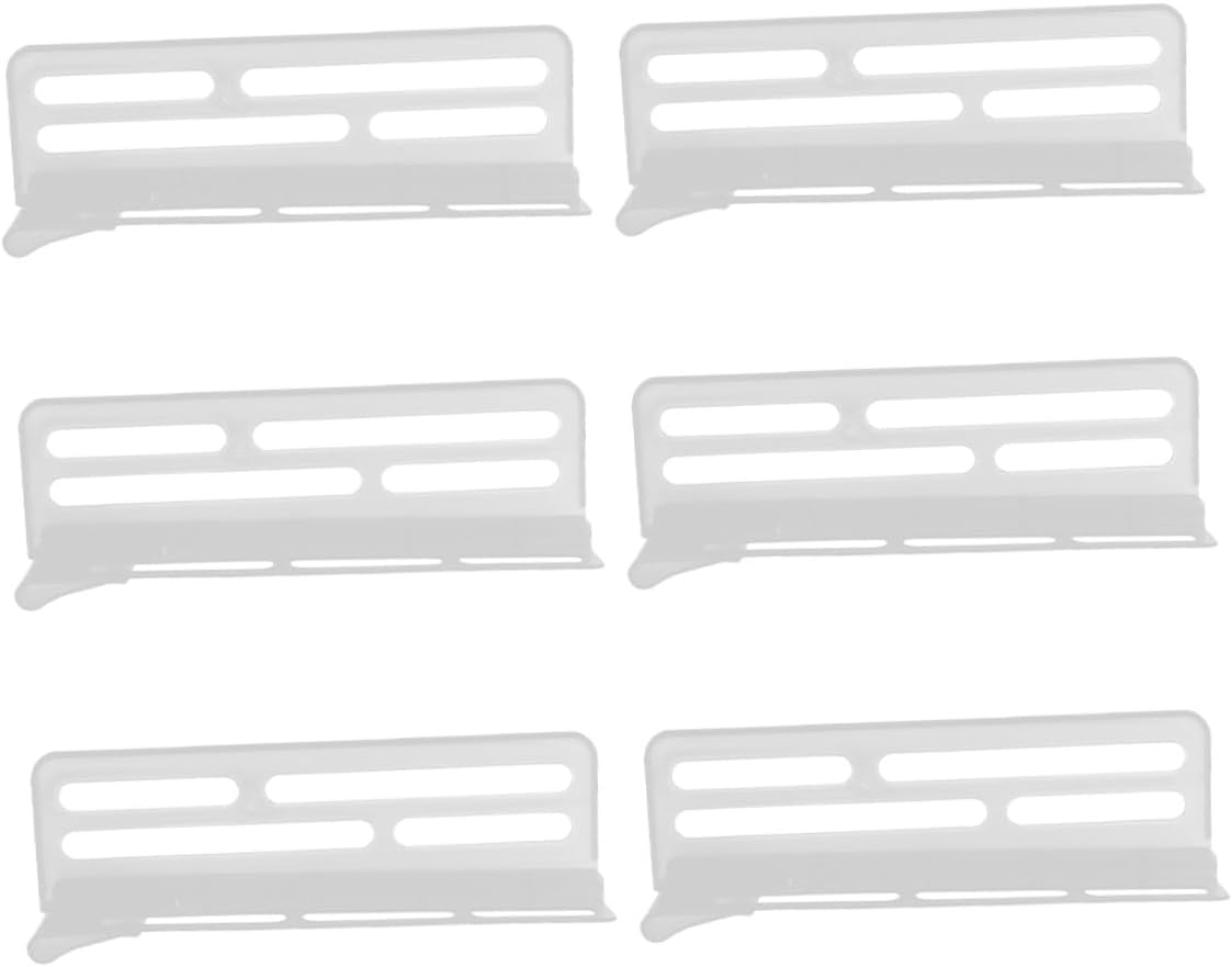 6pcs Adjustable Fridge Divider Clips, Plastic Refrigerator Partition Boards for Food and Drink Organization, Multi-Functional Refrigerator Shelf Separators for Kitchen Storage