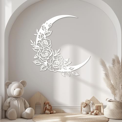 Décoration Murale en Métal Moderne Noire Blanche et Or | Objet Déco Salon 47cm - 4