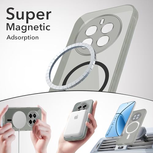 Image of Jkobi Lifetime Anti-Yellow MagSafe Compatible Clear Back Cover Case for Realme P1 5G (Sleek Hard Crystal | Shockproof and Camera Protection)