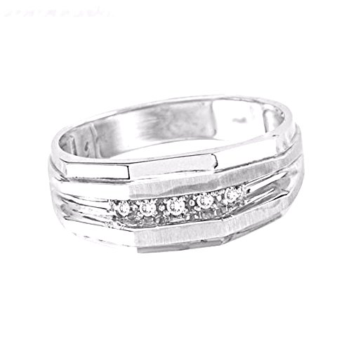 Rylos Mens Rings 14K White Gold - Mens Diamond Wedding Band Rings For Men Mens Jewelry Gold Rings #TOP1