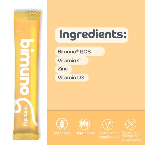 Bimuno Immunity Food Supplement | Multivitamin Prebiotic For Women, Men & Kids | Immune System Support With Vitamin D3, C & Zinc | Vegetarian, Gluten Free, Halal, Kosher | 1 Pack (30 Sticks) (.) #TOP5