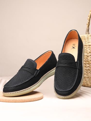 Image of Men's Denim Causal Loafers | Premium Breathable Upper | Driving Loafers | Lighweight Slip-On's | Soft Cushioned Insole | Super Flexible, Comfortable for Men