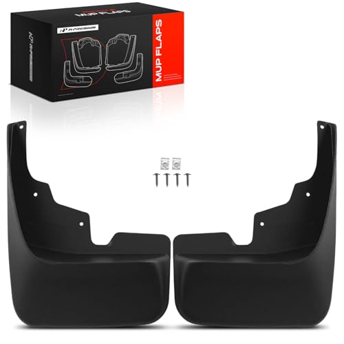 Image of A-Premium Set of 2PCS Mud Flaps Splash Guards Mudflaps Mudguards with Hardware Kits Compatible with Jeep WK Series Grand Cherokee 2005-2010, Front Driver and Passenger Side | Compatible with Jeep WK Series Grand Cherokee 2005-2010, Set of 2 Front Side