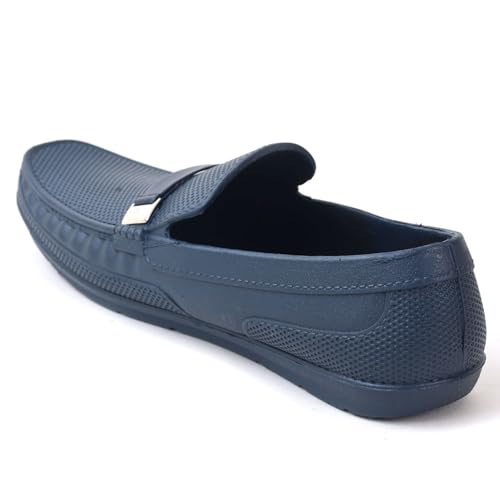 Image of AJANTA Men's Slip-on PVC Loafer | Waterproof & Rain Shoes| Slip Resistant Flexible Outsole | Lightweight Formal Moccasins for Office & Party
