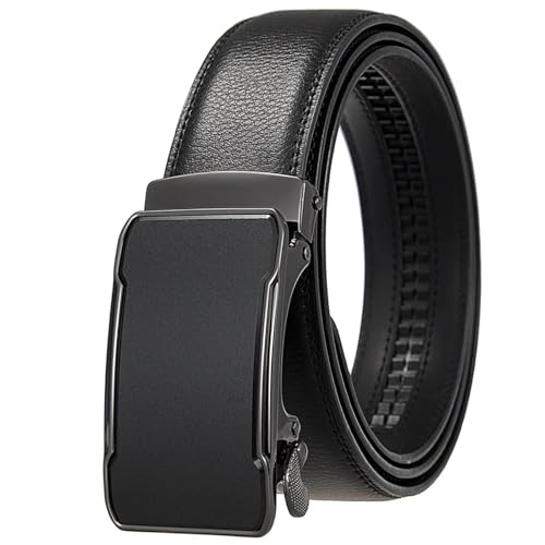Ceinture à cliquet homme en cuir véritable idéale pour le bureau et les voyages