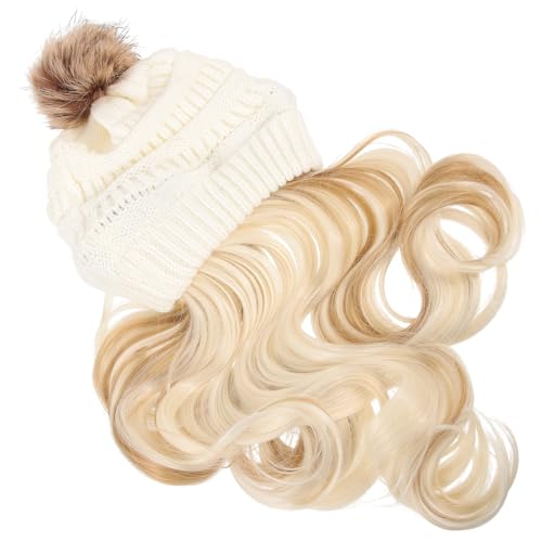 Bonnet postiche femme cheveux longs idéal pour les sorties en hiver