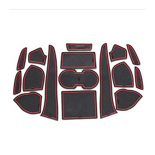 Tapis de fente de porte antidérapant rouge pour Sentra Sylphy 2012-2015