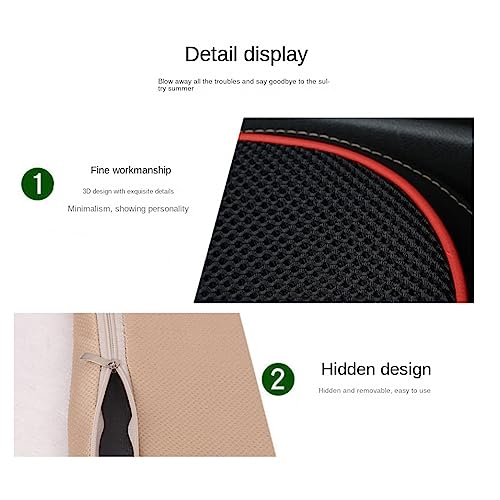 Coussin de voiture ventilé anti transpiration dos noir - 8