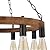 Eumyviv Round Wagon Wheel Chandelier Dining Room 8-Light Rustic Farmhouse Pendant Lighting Fixture for Kitchen Island C0151