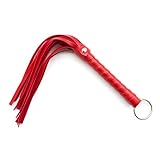 Boowhol Mini-Flogger Reitgerte erotik Lederpeitsche 28cm mit Troddel Ganzkoerperkitzeln Massage Sexspielzeug