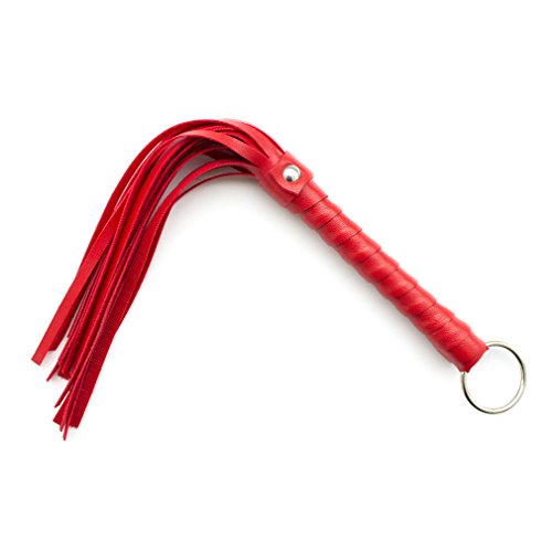 Boowhol Mini-Flogger Reitgerte erotik Lederpeitsche 28cm mit Troddel Ganzkoerperkitzeln Massage Sexspielzeug