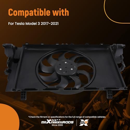 Image of maXpeedingrods AC Engine Condenser Radiator Cooling Fan for Tesla Model 3 2017-2021 1077084-00-E, 1077084-00-D 107708400E