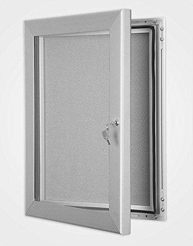 Poster Case Notice Boards - Outdoor Lockable - Black Key Lockable Snap Frame Outdoor A4 A3 A2 A1 Retail Sign Holder (Silver MS-A3 - (420 x 297mm))