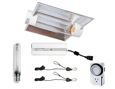Hydro Crunch 600-Watt Grow Light Digital Dimmable MH System for Plant - 6" Air Cooled Tube with XL Wing