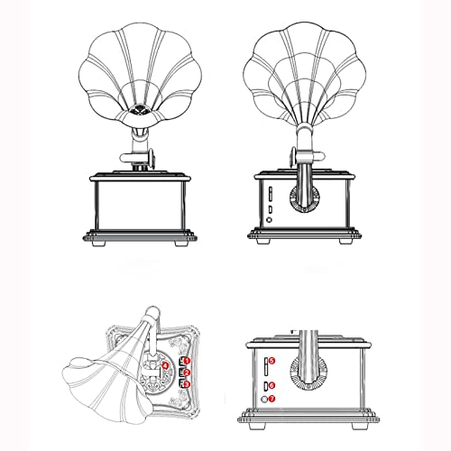 Tourne-Disque Bluetooth, Vinyle avec Haut-Parleurs Stéréo, Platine Vinyle pour Conversion Vinyle vers USB, Style… - Les Beatles, Paul McCartney, John Lennon, RIngo Starr, George Harrison Tourne-Disque Bluetooth, Vinyle avec Haut-Parleurs Stéréo, Platine Vinyle pour Conversion Vinyle vers USB, Style… – Image 6
