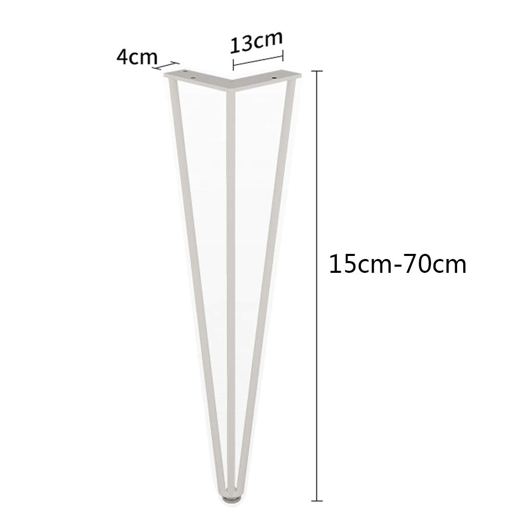 Hairpin Legs tafelpoten, set van 4 verwisselbare tafel- en kastpoten meubelpoten, bankpoten, 3-delige metalen salontafelpoten, voor doe-het-zelvers, bureau, nachtkastje, computertafel, met schroeven (45 cm, wit