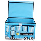 HOMOBABE 蓋付きスタッキング収納ボックス 折りたたみ式 子供用おもちゃ箱 漫画風デザイン 雑貨オーガナイザー 衣類収納ケース 家用整理ボックス