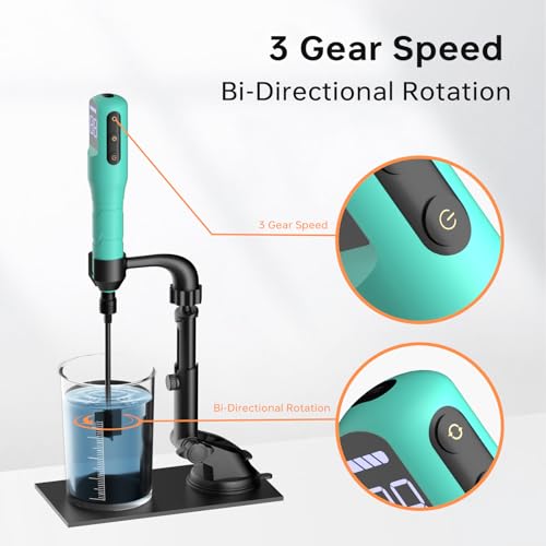 Image of Resin Mixer, Epoxy Resin Electric Stirrer, Paint Mixer & Timed Epoxy Resin Mixer for Epoxy Resin, Light Green