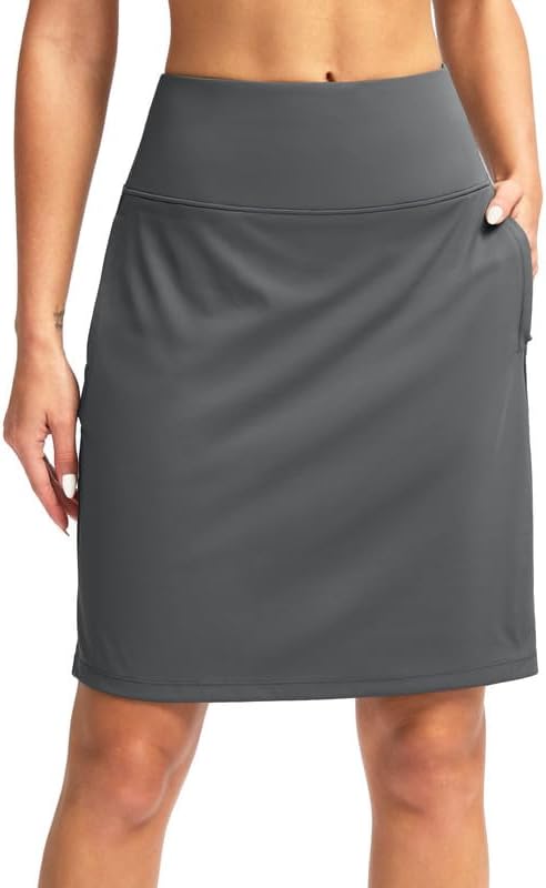 G Gradual 20" Golf Skorts Skirts for Women with Pockets Knee Length Skort Athletic Modest Long Tennis Skirts for Women