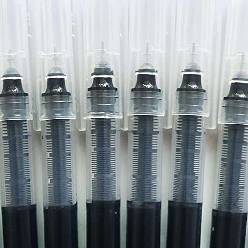 Pack 10 bolígrafos roller negro punta extra fina 0.5 mm miniatura 2