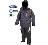 Ausstattung Jacke: Abnehmbare Kapuze mittels Druckknöpfen, Kinnschutz mit Klettverschluss, verstellbare Ärmelweite, Neopren-Bündchen - schützen vor Wind und Wetter, Öffnung mit Reiß- und zusätzlichem Klettverschluss - absolut winddicht, auf der Vorderseite ist eine wasserdichte Reißverschlusstasche eingearbeitet die Wertsachen wie z.B. Handys vor Kälte und Regen schützt, 2 Seitentaschen mit Reißverschluss, Material: 320T Nylon Taslon und Fleece-Innenfutter - die Polyesterisolierung beträgt 180 g