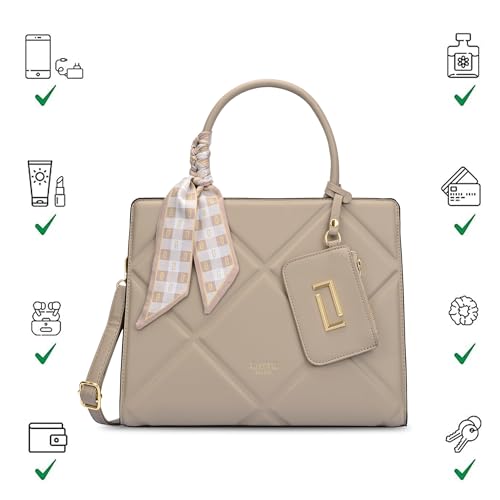 Image of Lavie Luxe Women's Quare26 Extra Large Laptop Satchel Bag | Upto 14 Inch | Satchel Handbag for Work | Ladies Purse | Stylish Shoulder Bag | Gift for Women