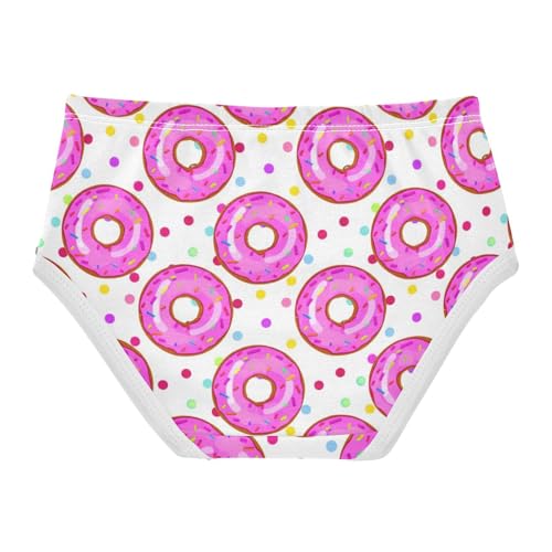 Joisal Bright Toddlers Underwear Floral 2t Cotton Panties for Girl Cute Pink Donuts Kids Briefs Undies2