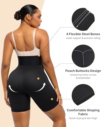 Image of SHAPELLX Women High Waist Leggings Tummy Control ElasticFuse Waistband Shaping Leggings Waist Trainer Yoga Pants