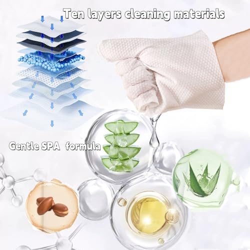Image of Pet Grooming Gloves for Dogs and Cats, coconut oil for dogs , dog paw wipes ,dog washing gloves (unscented 24pcs)