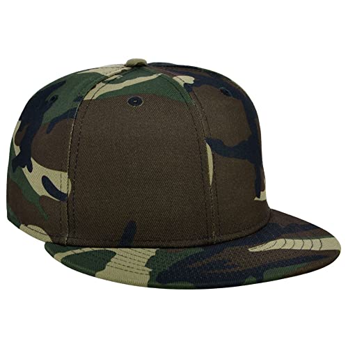 Image of Lids Blank Premium Full Court w /Colored Under Visor Fitted Cap