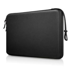 FINPACLaptop-Schutzhülle für 14 Zoll-Gerät, kompatibel mit Acer Chromebook, Lenovo, HP, ASUS, Dell, Acer, Laptop, Notebook, Ultrabook, wasserabweisend, stoßfeste Computertasche, Schwarz