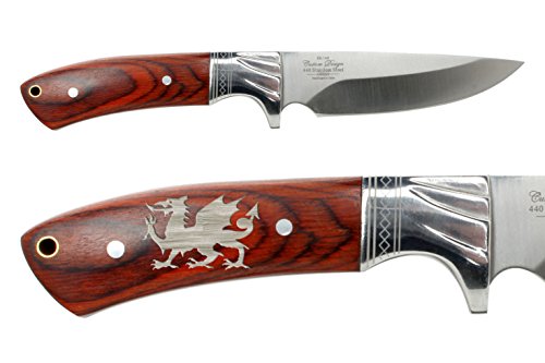 NDZ Performance Elkridge 4.5 Straight Back Fixed Blade Knife Full-Tang Bolster Heraldic Dragon 1