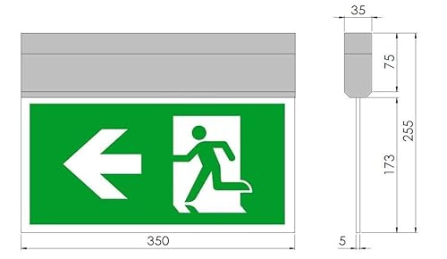 RR-NORD Notleuchte LED Notbeleuchtung Rettungszeichenleuchte Fluchtwegleuchte Notlicht