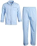 Ten West Apparel Men’s Pajamas Set - Long Sleeve Button Down Sleep Shirt and Pajama Bottoms Sleepwea