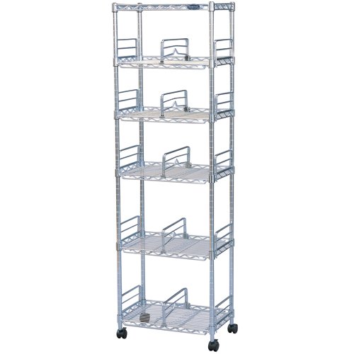 アイリスオーヤマ ラック メタルラック 本棚 6棚 ブックシェルフ キャスター付き 防サビ加工 ポール径19mm 幅47×奥行27.5×高さ149cm 耐荷重150kg スチールラック サビに強い MM-B425