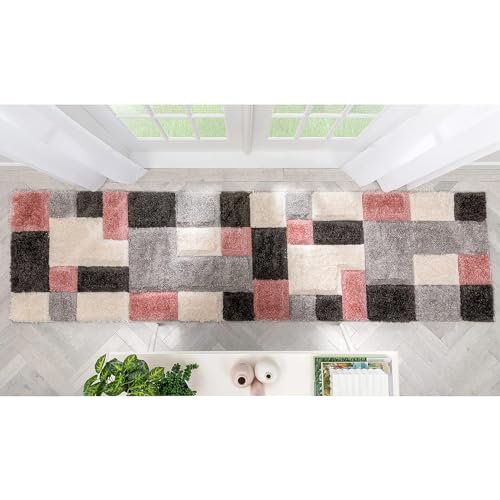 Image of 2x6 ft Fluffy Shaggy Carpet - Non-Slip Runner for Hallway, Kitchen, and Bedroom with Premium Texture