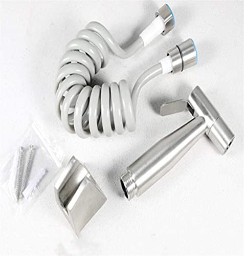 JIYTG Kit de pulverización de bidé de mano de acero inoxidable 304 para bidé, pistola pulverizadora para inodoro, boquilla de bidé